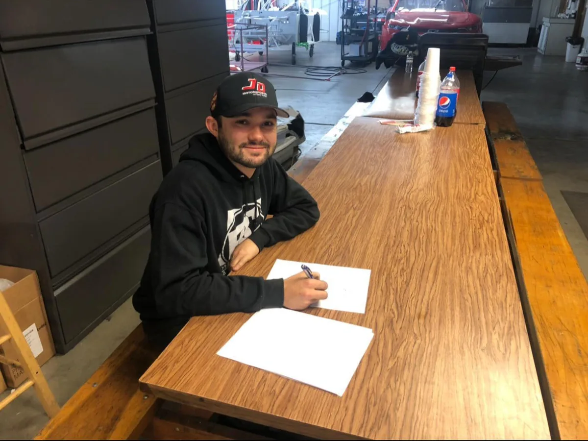 Signing with Johnny Davis Motorsports